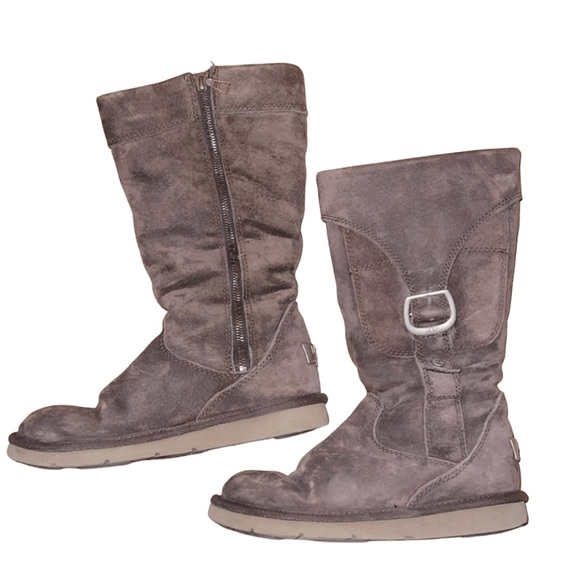 🌟HOST PICK UGG Cargo III Tall Brown Suede Shearling Boots | Size 37 / 6(fits 7) - Picture 4 of 16